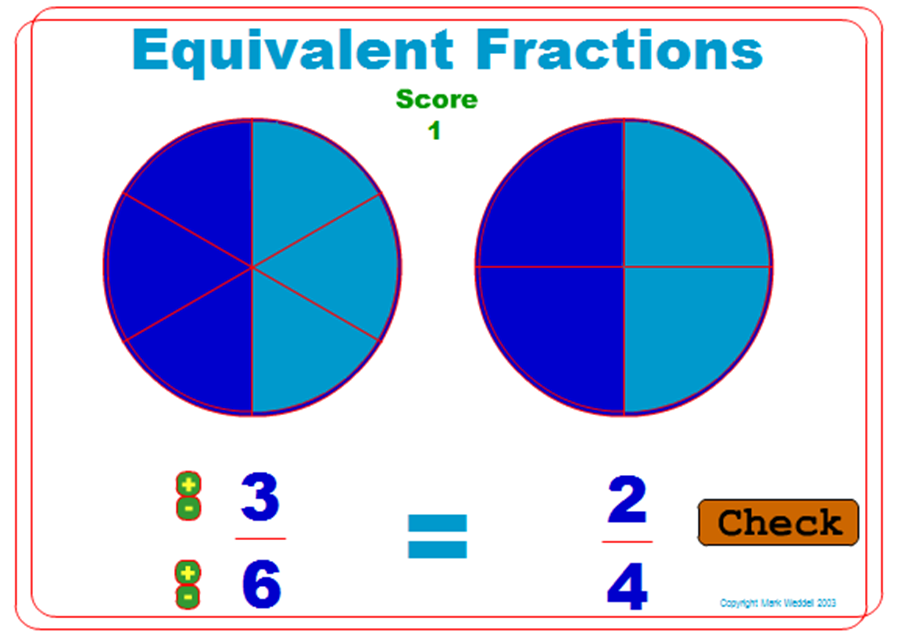 Hacer fracciones equivalentes