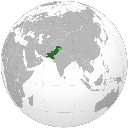 Letak negara Pakistan