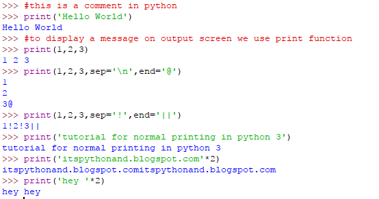using print and input function in python3 in different ways