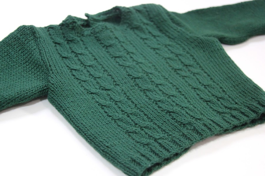 Tutorial y patrones gratis Jersey de ochos para bebé