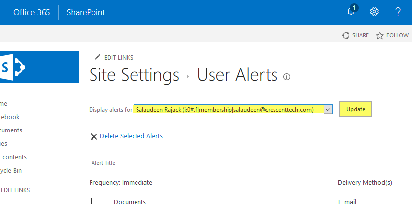 sharepoint online get all alerts from a site collection clone sharepoint site