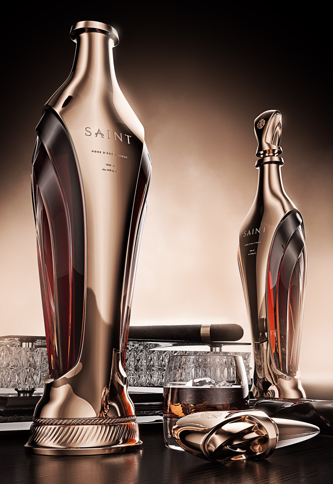 Saint Luxury Cognac Bottle Concept Packaging Of The World