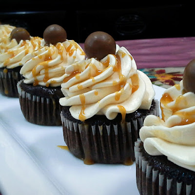 Darlene cooked this: Chocolate Cupcakes with Salted Caramel Buttercream