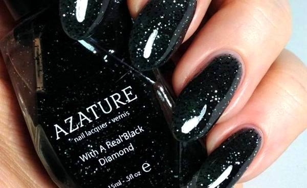 AZATURE Black Nail Lacquer Polish, Harlot Diamond, 0.5 Fluid Ounce | Lacquer  polish, Black nails, Nail lacquer