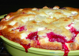 Strawberry Cream Cheese Cobbler