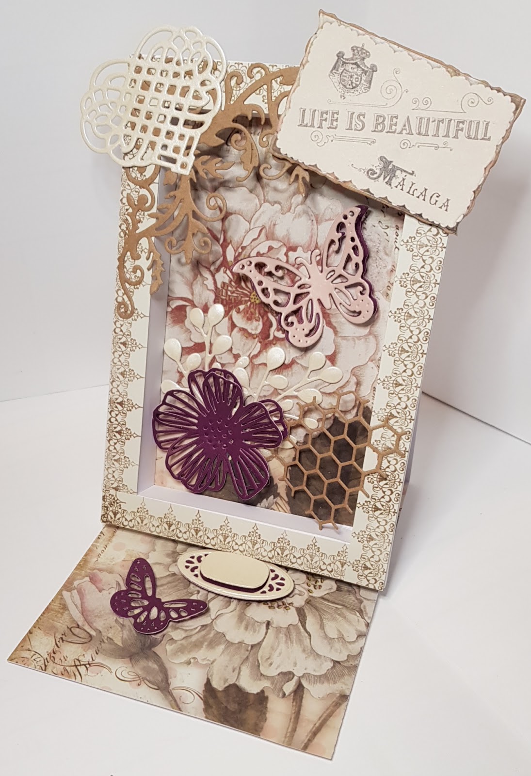 Shadow Box Easel Card with Joanne Couture Creations