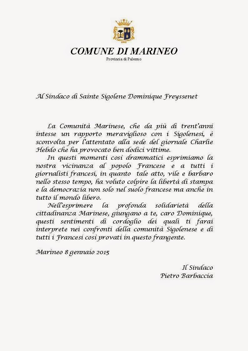 IL MESSAGGIO DI CIRO SPATARO AI FRANCESI