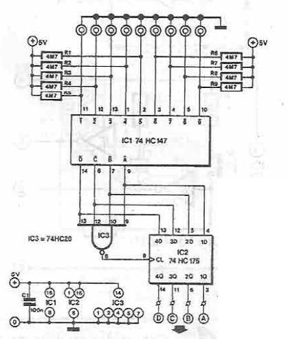 9 Channels Sensor Switch Circuit Diagram