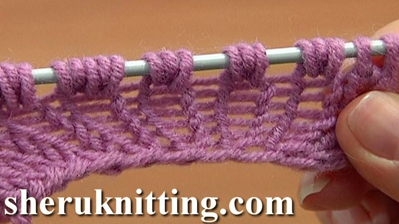 Sheruknitting Increase Knit 1 Yarn Over Knit 1 Tutorial 8