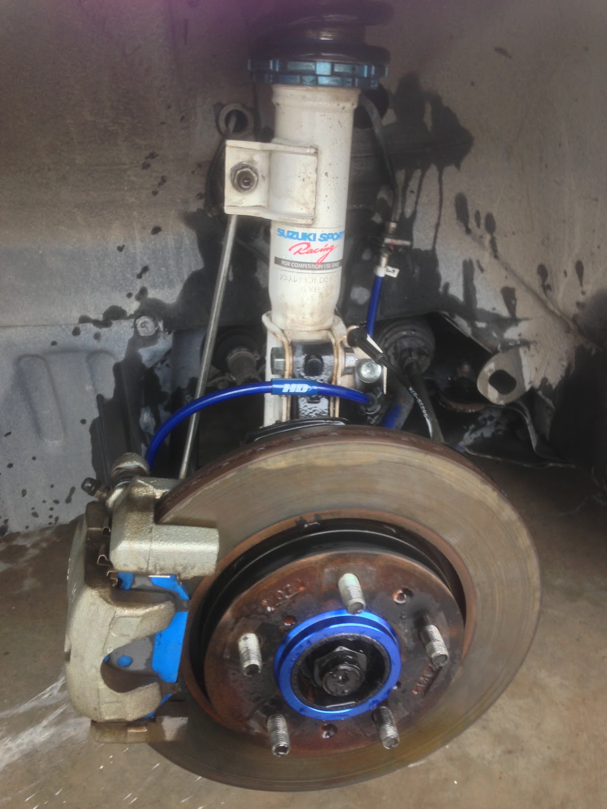 The Suzuki Swift Sport Ltd Edition Painting of brake calipers