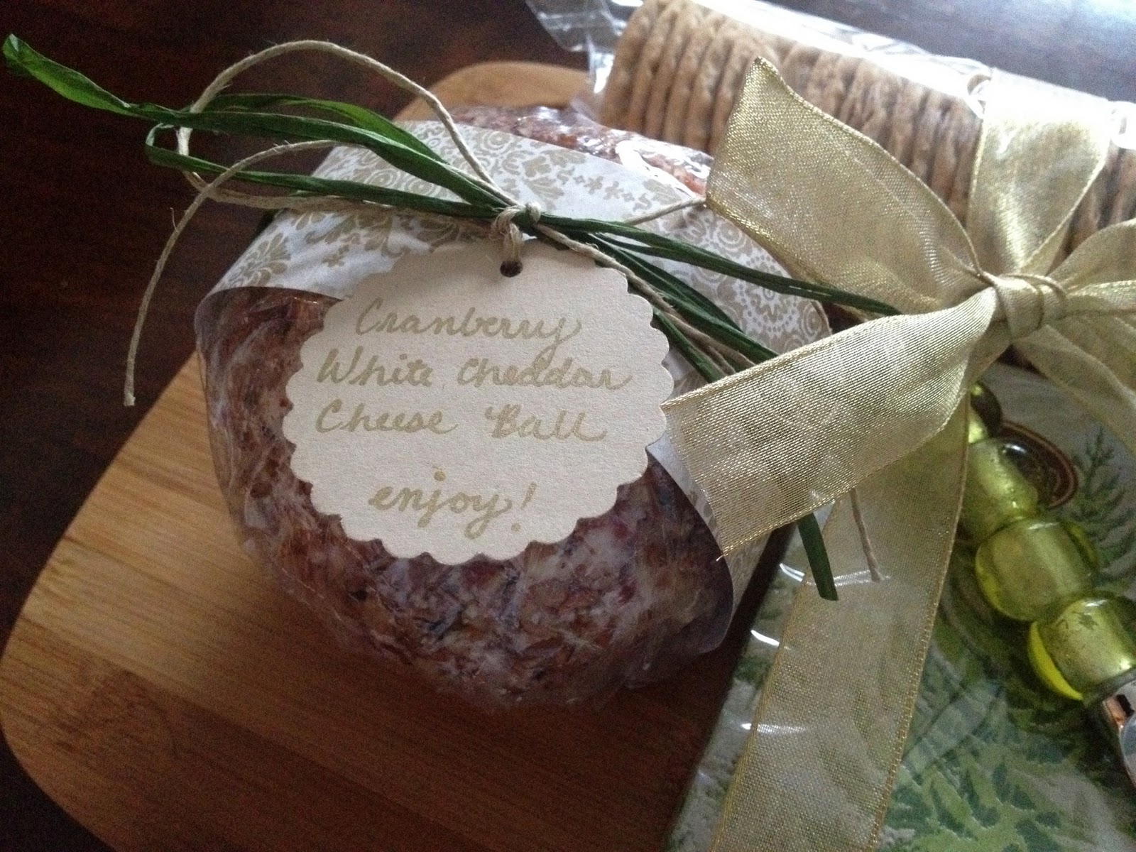 season cook Cranberry White Cheddar Cheese Ball (and how to gift it)