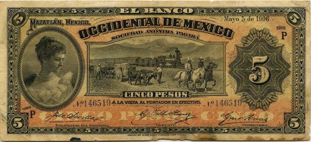 Mexico banknotes 5 Pesos