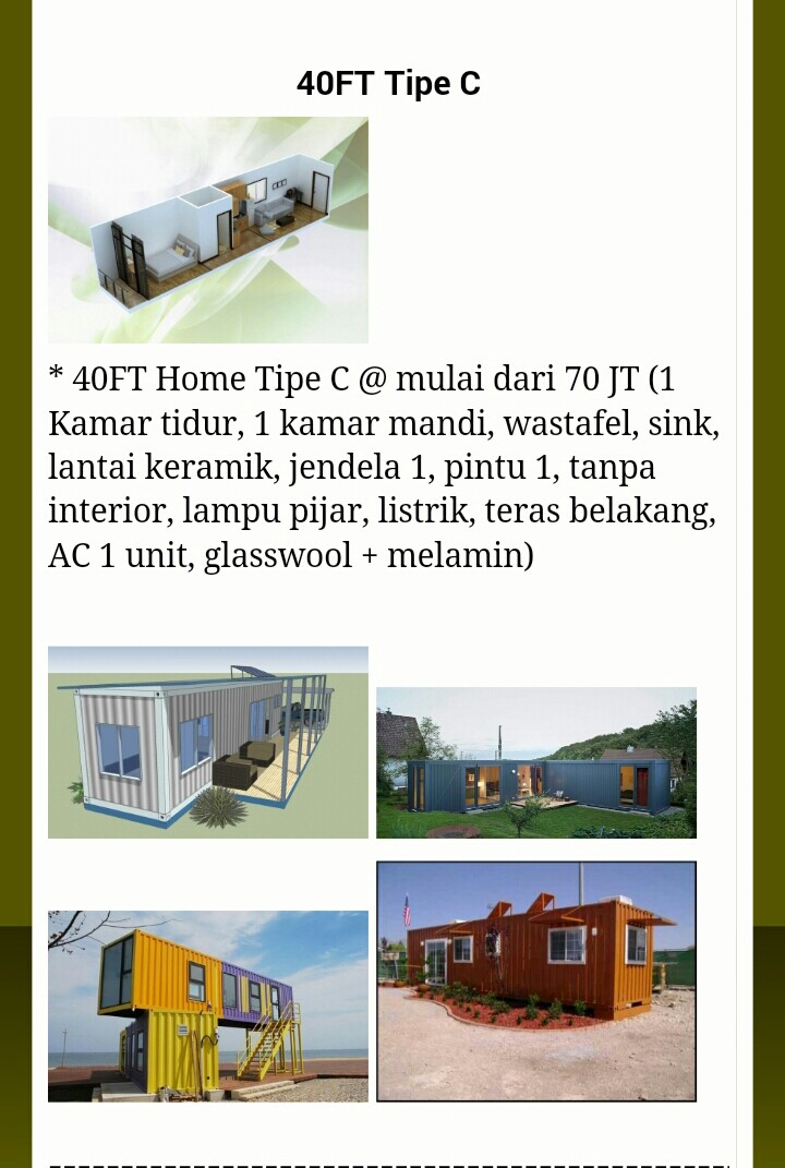 Shipping Container Home, Container Homes 20 feet Harga Container