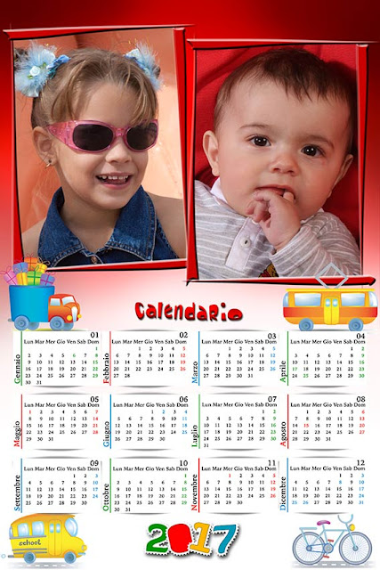 Calendario 2017 per bambini