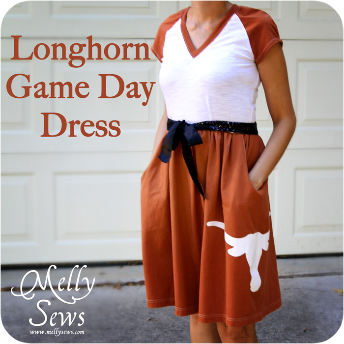 Longhorn Game Day Dress Tutorial - Melly Sews