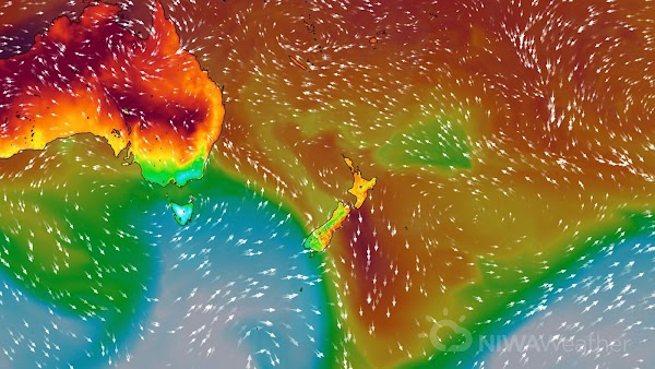 Potente ola de calor en nueva zelanda , la mas alta registrada en los ultimos años. Potente ola de calor en nueva zelanda , la mas alta registrada en los ultimos años.