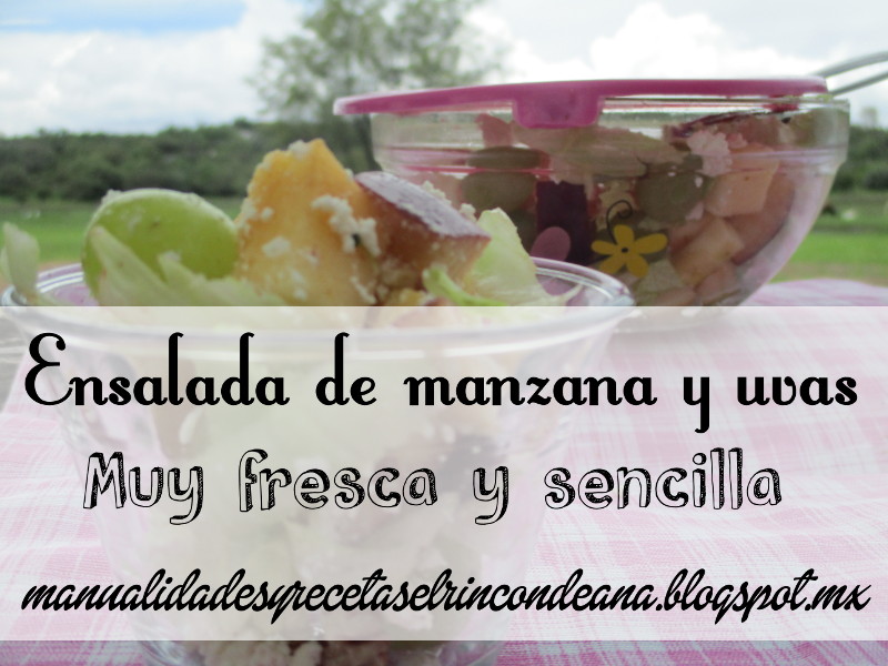 Ensalada de manazana y uva.