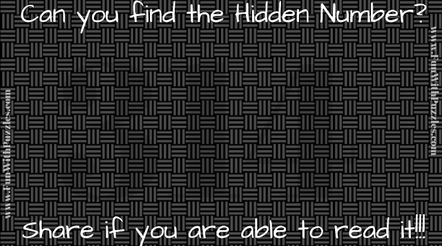 In this picture puzzle, your challenge is to read the secret hidden number in given puzzle image.