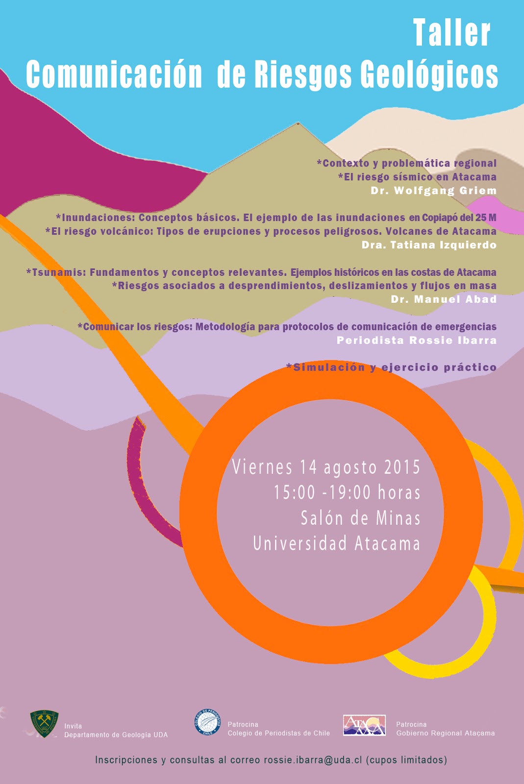 INVITACIÓN TALLER: "Comunicación de Riesgos Geológicos" (Universidad de Atacama)