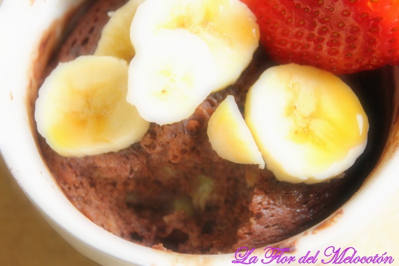 Mug cake de chocolate y plátano