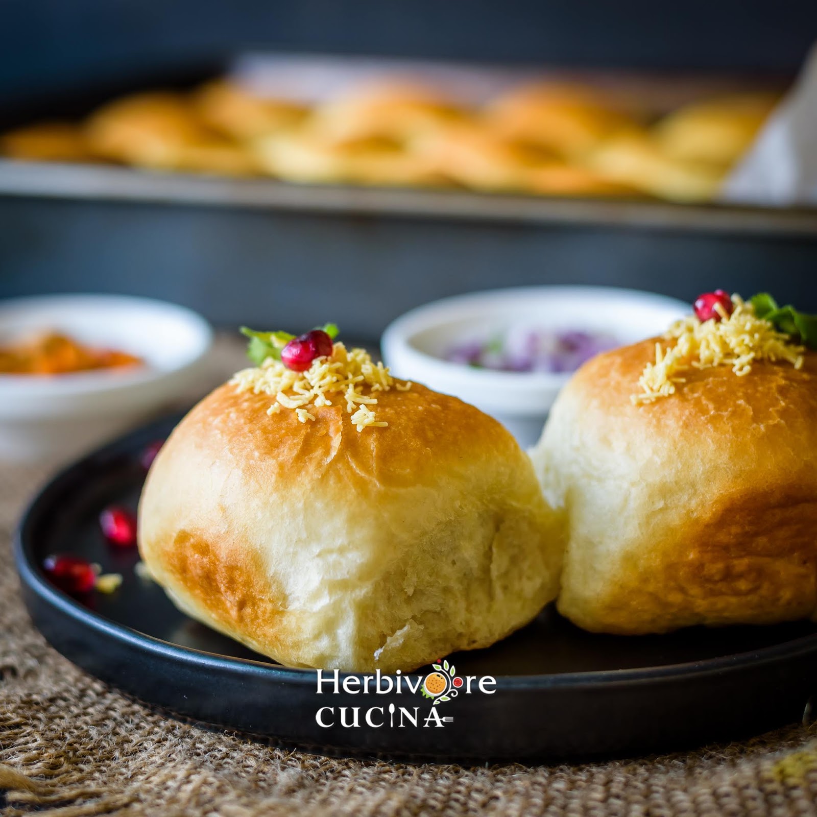 Herbivore Cucina Baked Stuffed Dabeli Potato Stuffed Buns