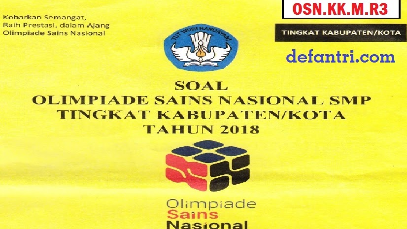 Soal Dan Pembahasan Osn 2018 Tingkat Kabupaten Matematika Smp Kode Osn Kk M R3 Defantri Com