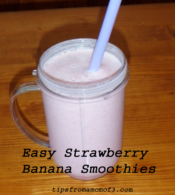 Tips From A Mom of 3 Easy Strawberry Banana Smoothie Packets For The