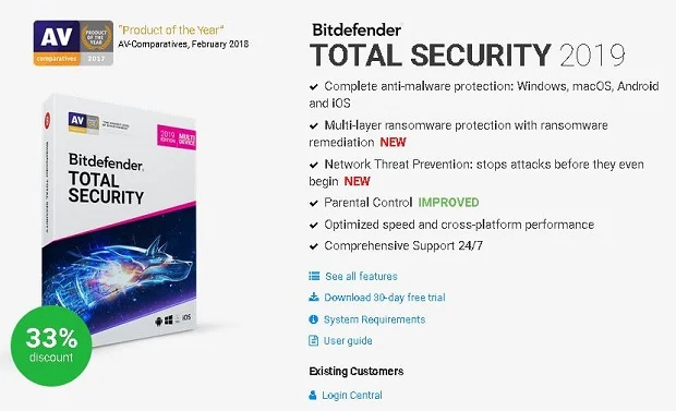 Bitdefender Total Security 2019