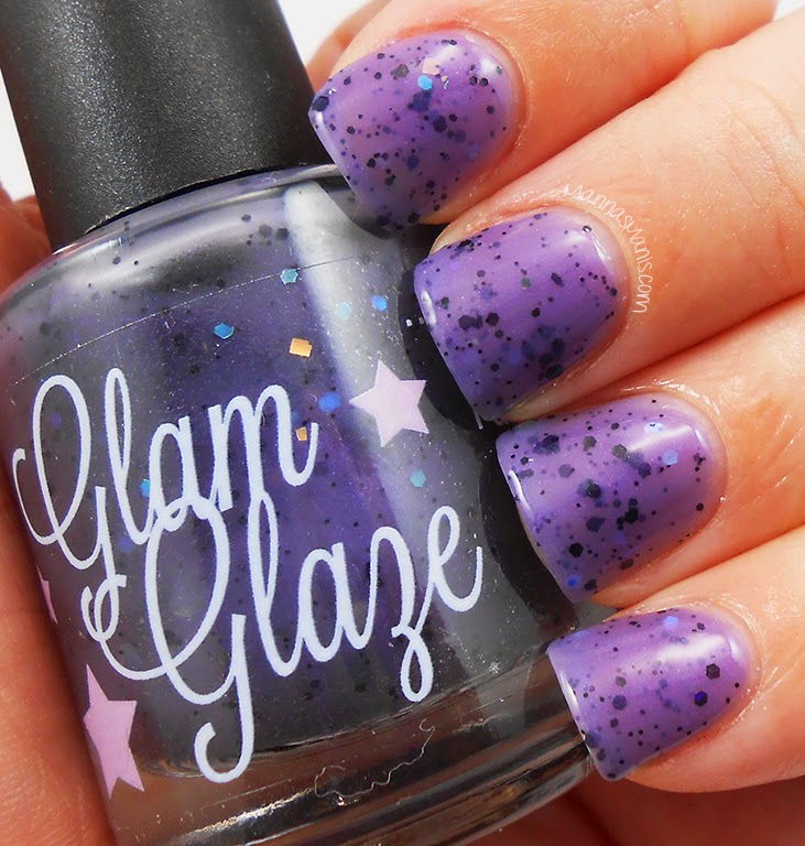 Glam Glaze wide awake, a thermal purple nail polish