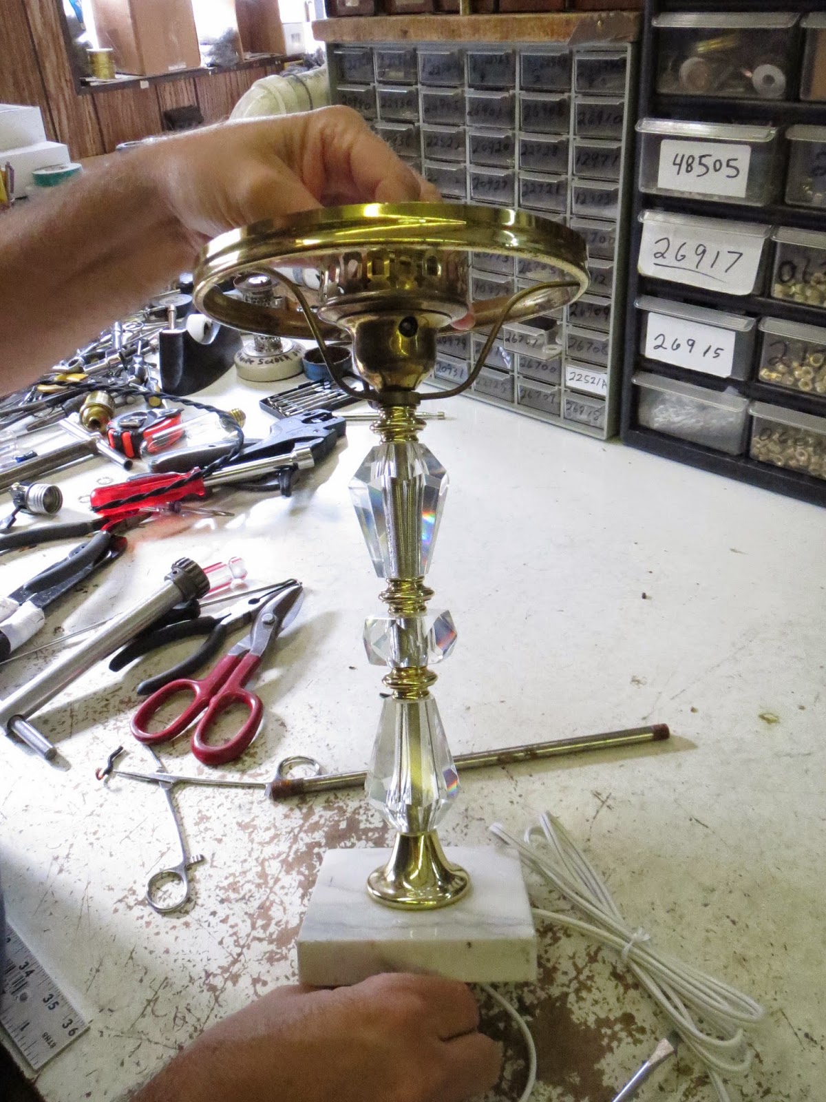 Lamp Parts and Repair Lamp Doctor Cleaning and Fixing a Crystal