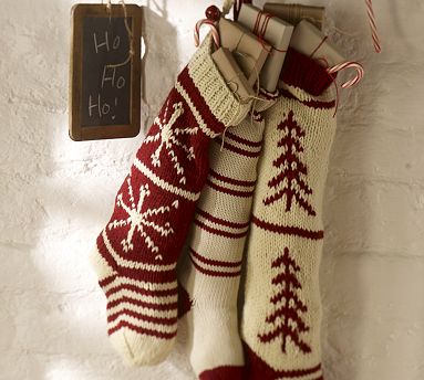 Christmas Stocking, knit, vintage pattern (07/22/2009)