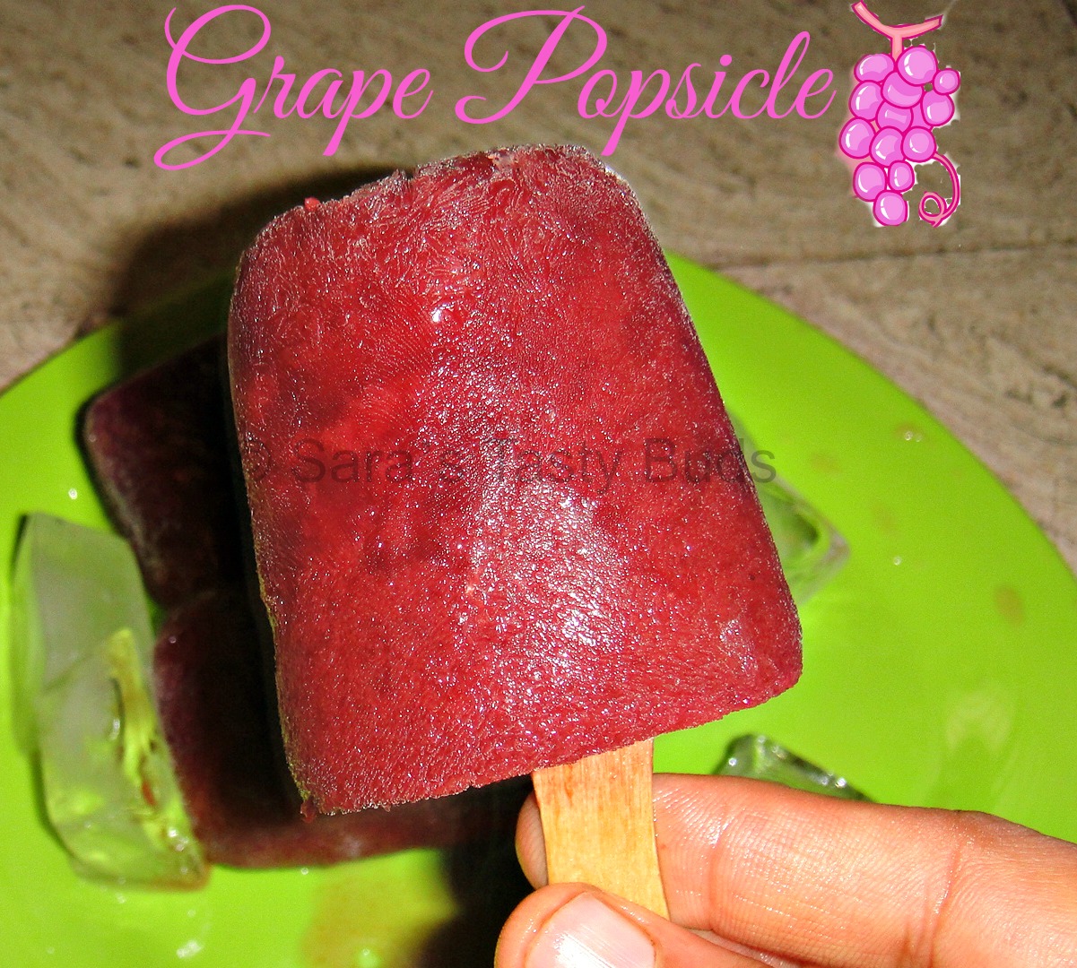 SARA'S TASTY BUDS Grape popsicle / Grape Ice Pops / Thratchai kuchi Ice