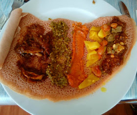 Gibe African Restaurant, Dandenong, injera