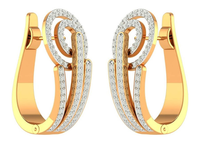 14K Yellow Gold Diamond Earrings