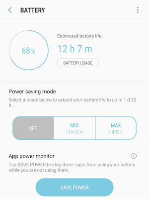 Power saving modes Power saving modes