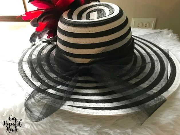 black tulle hat bows