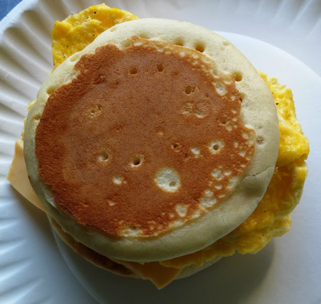 Pancake breakfast sandwich ideas.