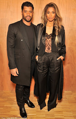 Ciara puts nipple on display in sheer lace vest top in Paris