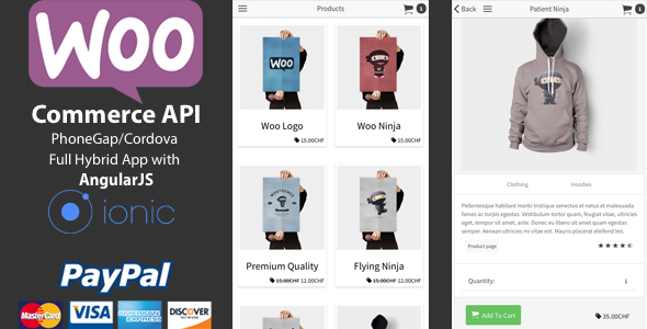 Free Download Ionic WooCommerce API v1.5.0 - PhoneGap
