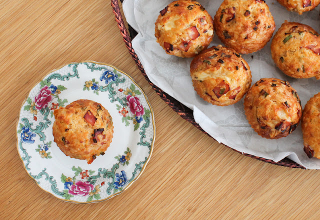 Food Lust People Love: Loads of extra mature sharp cheddar cheese, smoked ham and chives make these cheddar ham chive muffins the perfect accompaniment to your favorite soup, or as a stand alone treat for breakfast and snack time.