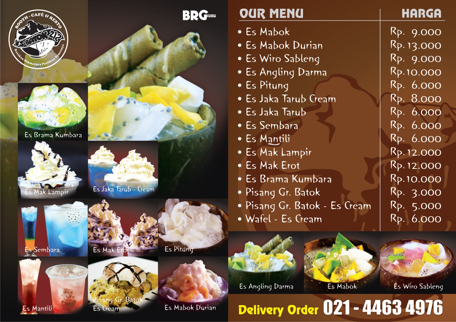 Es Batok 212 (Franchise Cafe N Resto): MENU