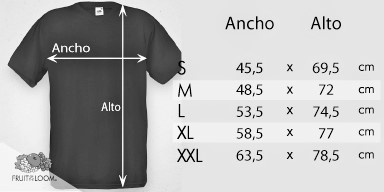 Calcula la talla de tu camiseta F.O.T.L