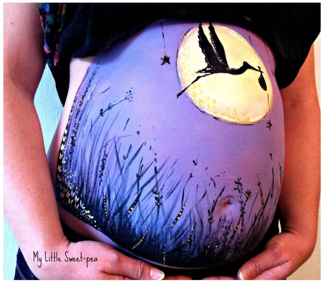 Pregnant Belly Artworks seni melukis perut wanita hamil yang keren-8