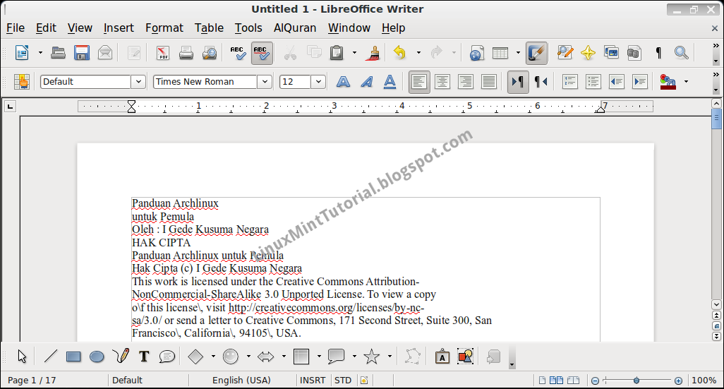 Libreoffice шрифт times new roman