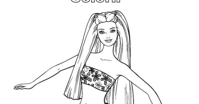 Desenhos para colorir, desenhar e pintar : Desenhos para colorir, barbie em  bikini