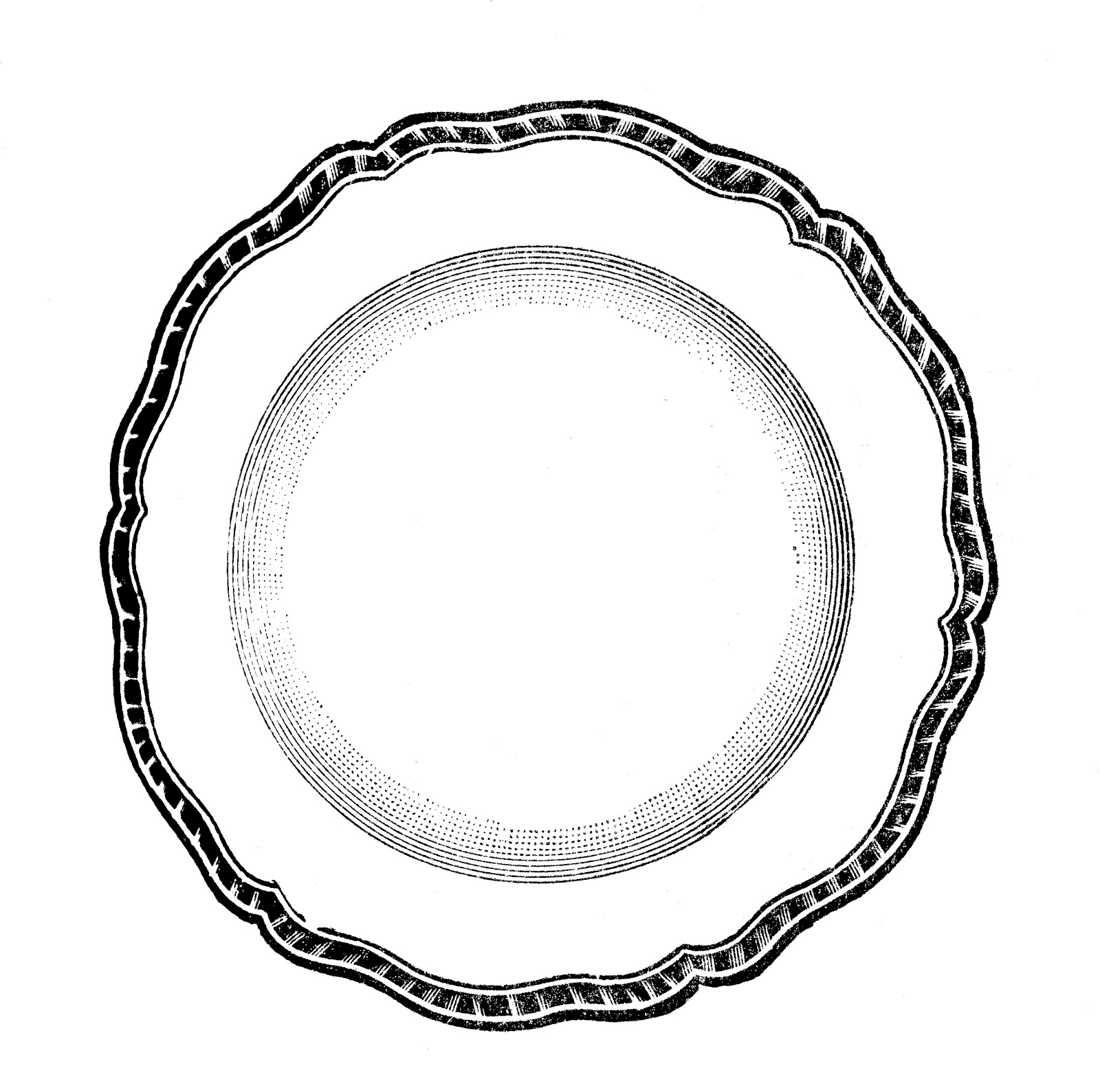 Free vintage clip art images Vintage plates and dishes clipart