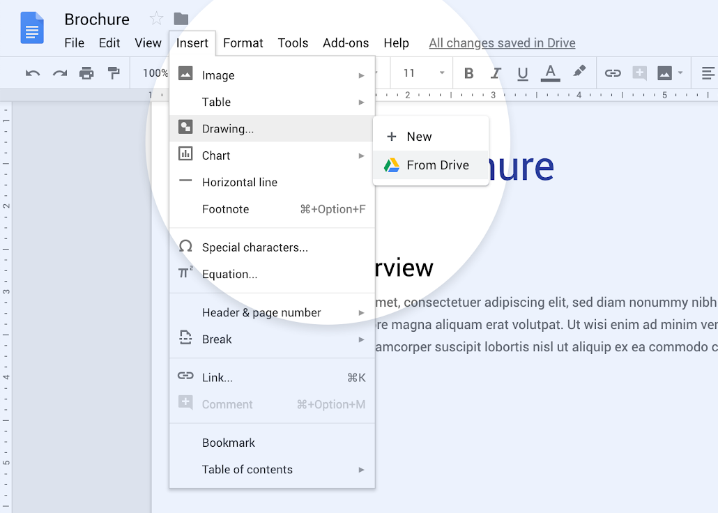 Google Drawings can now be actively embedded into Google Docs