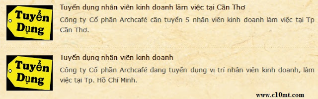 Archcafé Authentic Vietnamese Coffee tuyển dụng nhân viên