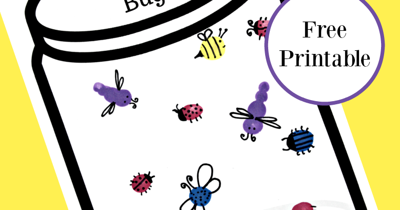 Fingerprint Bug Jar Craft - Messy Minor Monster picture about Printable Bugs titled Fingerprint Bug Jar Craft - Messy Small Monster