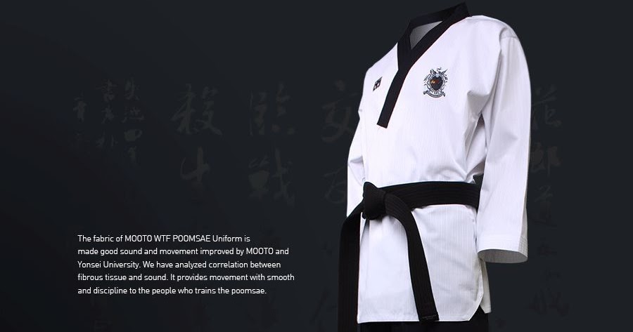 Uniform Moospo Taekwondo Dan Dobok Free Black Belt
